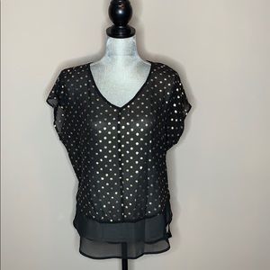 Bobeau Polka Dot Top
